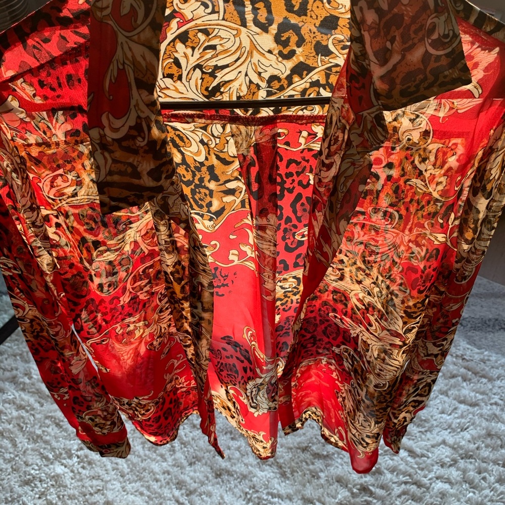 Chiffon Button Down Printed Top (Oversized) - image 5